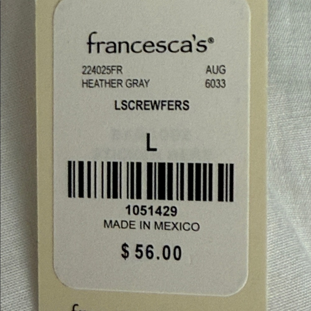 Francesca’s Gray and White Sweatshirt Dress - Picture 4 of 4
